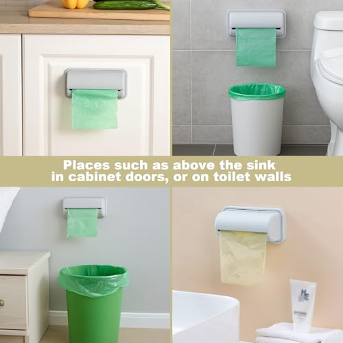hinbkenla 2 Pcs Trash Bag Dispenser,Garbage Bag Dispenser For Inside Trash Can,Trash Can Liner Dispenser For Bottom Of Can, Wall Mount Garbage Bag Dispenser Kitchen Bathroom Toilet Storage Organization - Image 5