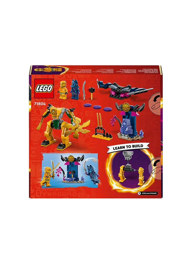 LEGO 71804 نينجا جو آريّن ميك معركة، مجموعة ألعاب نينجا للأطفال مع شخصية آريّن الصغيرة وإكسسوار سيف كاتانا، فكرة هدية للأولاد والبنات بعمر 4 سنوات وما فوق (104 قطع)  - Image 3