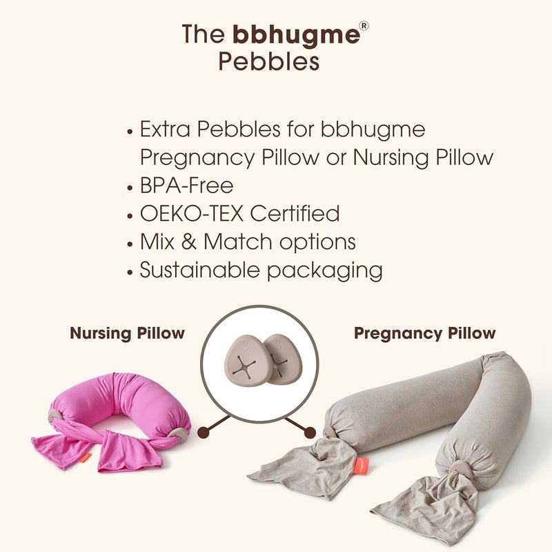 bbhugme Extra Replacement 100 BPAFree Silicone Pebbles for Pregnancy or Nursing Pillow Sand - Image 3