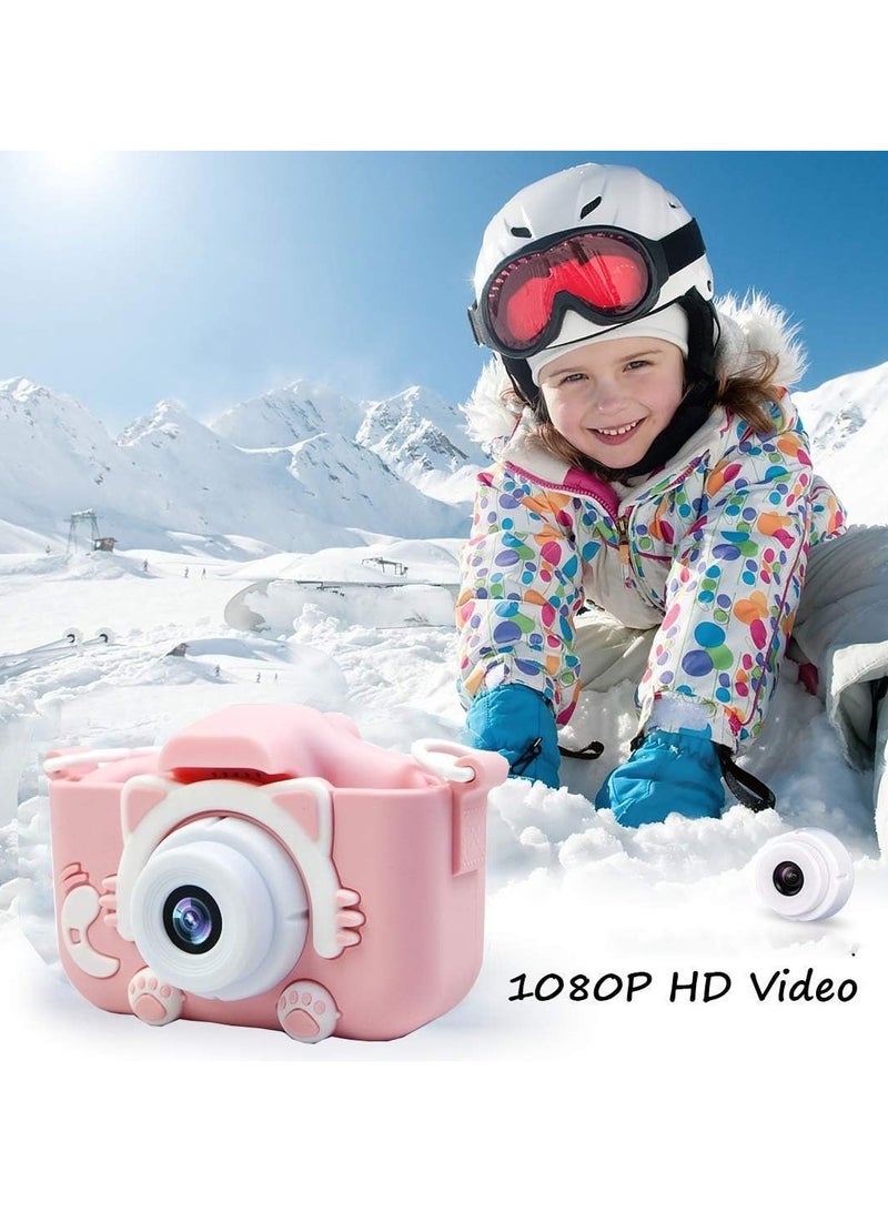 Children's Fun Camera Cute Kitty Dual Camera For Kids Age 0-6 Years - Light Pink - Image 2