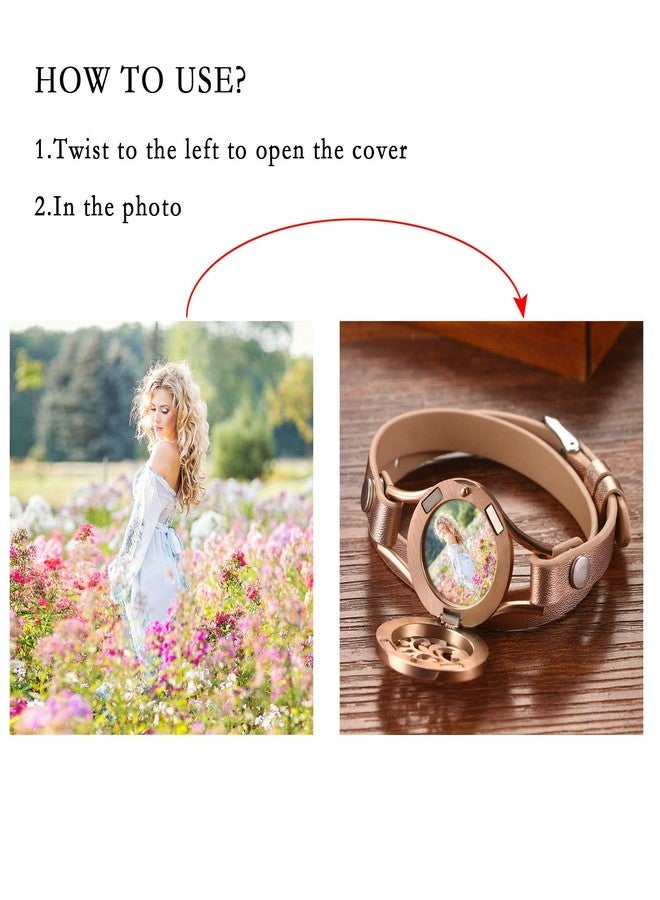 Cupimatch Essential Oil Diffuser Bracelet Wristband, Stainless Steel Aromatherapy Locket Bracelets Adjustable Leather Band with 10 Color Pads Jewelry Gift Set for Girls Women - Image 4