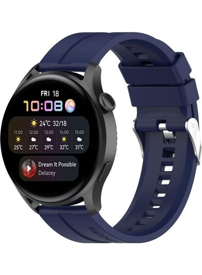 NIBEMINENT Silicone Replacement Strap Watchband For Huawei Watch 3 / Pro Blue - Image 4