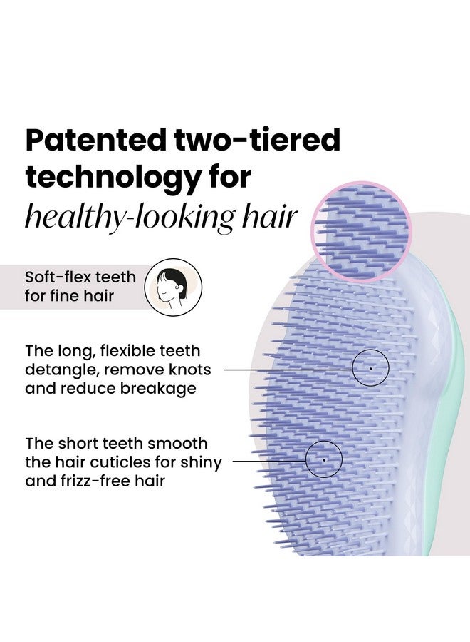 Tangle Teezer Original Detangler Brush, Dry & Wet Hair Brush for Color-Treated, Fine & Fragile Hair Types, Mint Violet - Image 2