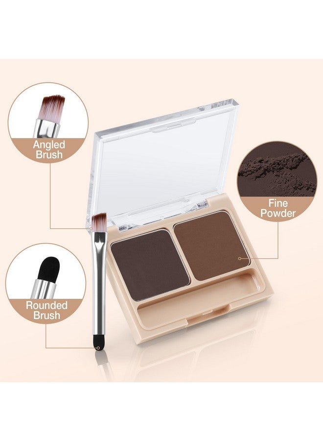 Boobeen 2Color Eyebrow Palette Brow Powder Makeup For Sculpting And Defining Brow Eye Contour Kit With Brush Applicator - Image 3