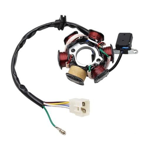 PRO BAT 6 Coils 5 Wires Stator Magneto ATV Magneto Stator Plate with Male Plug for 50cc 70cc 90cc 110cc 125cc Engine Chinese Scooter Dirt Bike Taotao Sunl Roketa - Image 5
