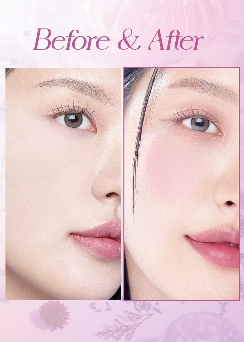 I'M MEME Blusher Palette - Afternoon Tea_Blossom Tea | Soft Pink, Peach, Lavender, 3 Shades Palette, Matte Powder, Face & Cheeks, For All Skin Tones, Powdery Finish, Lightweight Formula, 0.4 Oz - Image 4