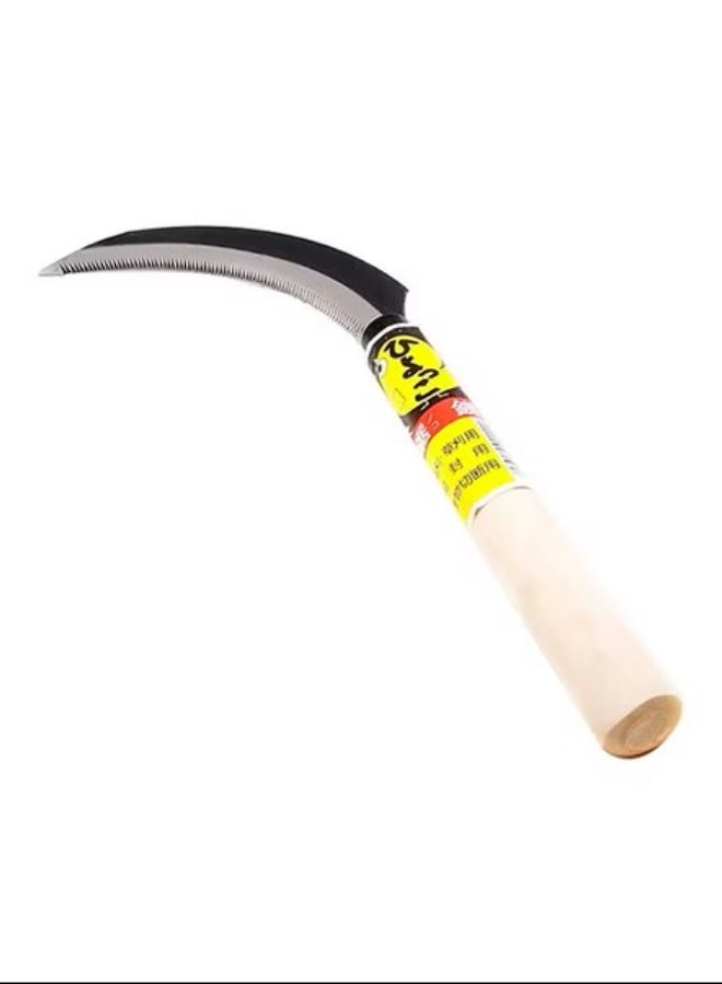CARBO GRASS SICKLE WOOD HANDLE