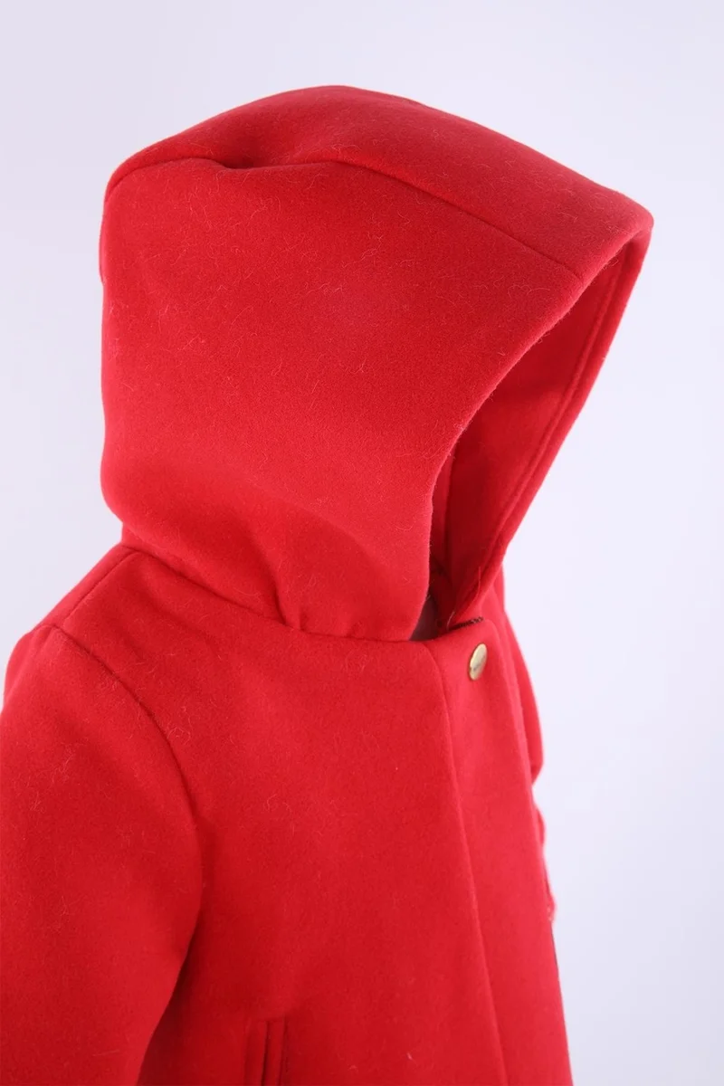 بيبي هولا Babyhola Baby Girl Child Cotton Lined Hooded Fur Detailed Kachet Coat Winter 13494