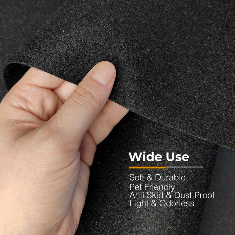 Siless 59"x122" Black Underfelt Carpet for Speaker, Sub Box Carpet, Auto, RV, Boat, Marine, Truck, Car Trunk Felt Fabric Material - Image 3
