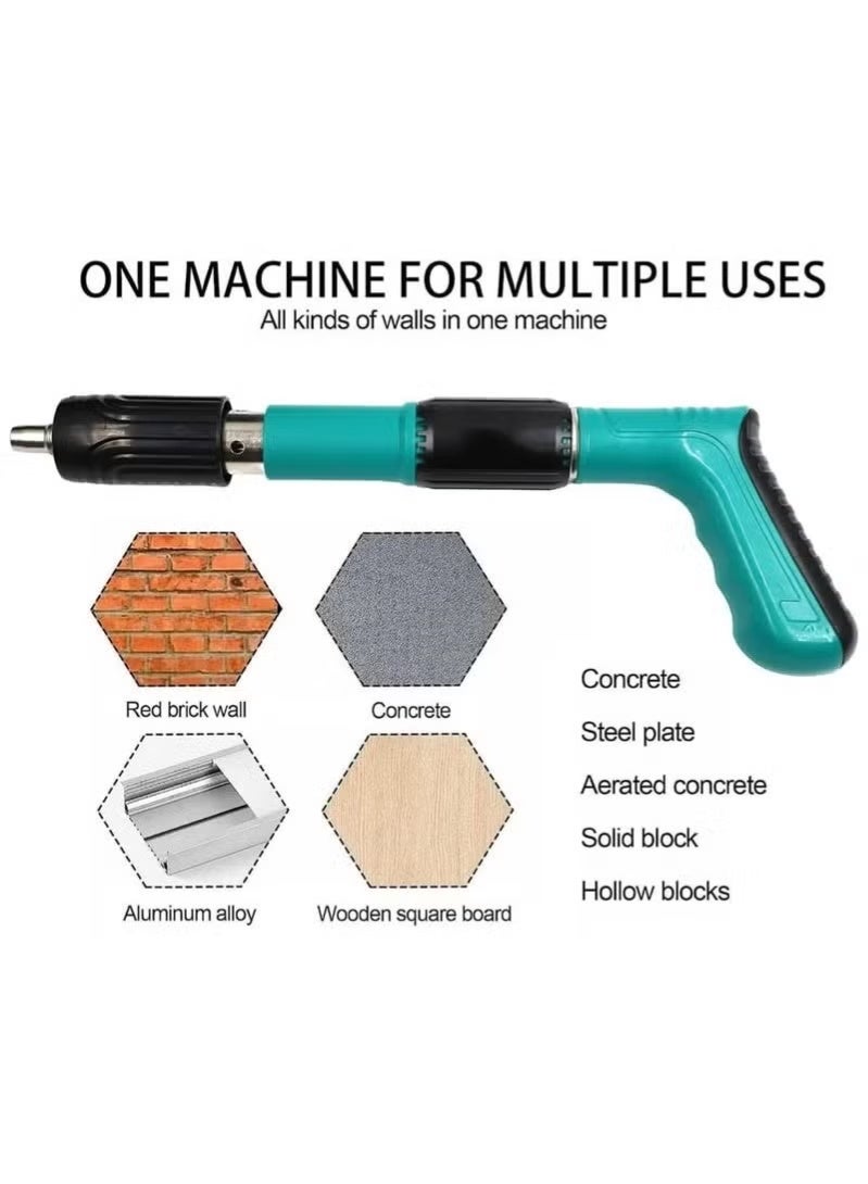 GENNEXT Nail Wall Fastening Tool for Cement – Heavy-Duty Manual Steel Nail Gun with 10 High-Strength Nails – Durable Hand Tool for Concrete, Wood & Brick Surfaces – Ideal for Carpentry, Home Décor, Electrical Installation & DIY Wall Fixing Projects - Image 4