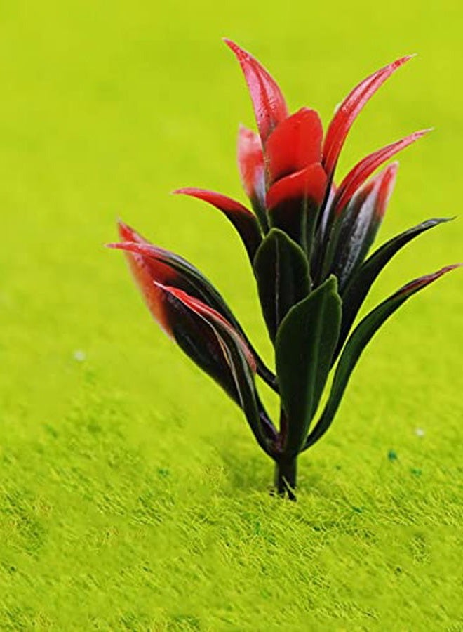 Rileryan 90 Pcs Mixed Model Plants Miniature Plants Mini Model Trees Green Shrubs Bush Model for Train Scenery Railway Sand Military Layout Park Garden Scene - Image 3
