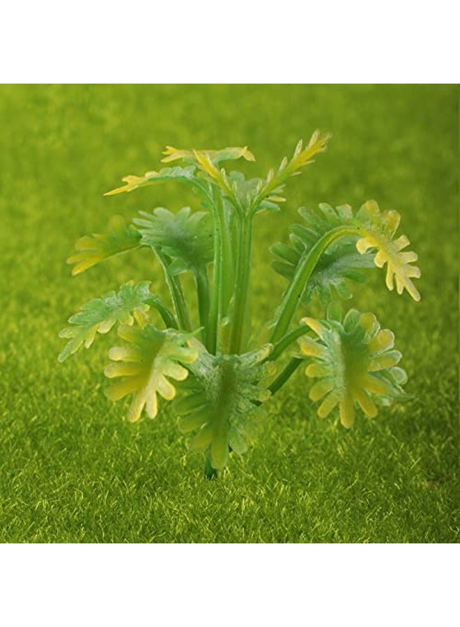 Rileryan 90 Pcs Mixed Model Plants Miniature Plants Mini Model Trees Green Shrubs Bush Model for Train Scenery Railway Sand Military Layout Park Garden Scene - Image 5