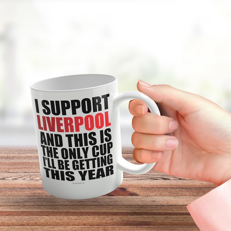 Stuff4 كوب كرة قدم مضحك هدية لمشجعي ليفربول - كوب فوتي أونلي - أكواب مزحة هدية عيد الميلاد وعيد ميلاد للابن والأب والأخ والعم والزميل والصديق وابن العم، 11 أونصة سيراميك آمن للغسالة أكواب قهوة وشاي - Image 3