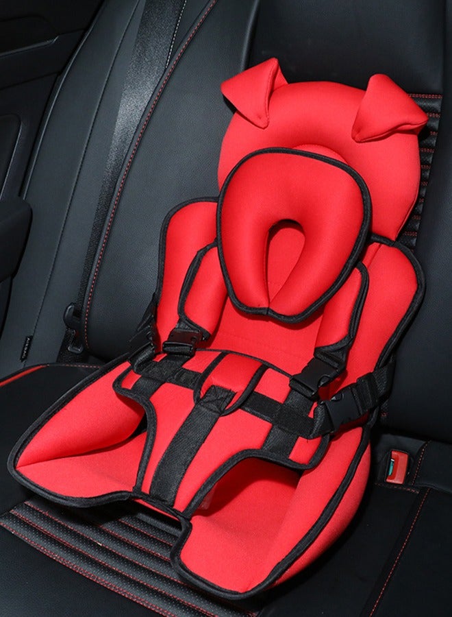 DUNISO Portable Child Car Safety Chair Safety Seat with Neck Pillow and Five-Point Belt for Kids  - Image 1