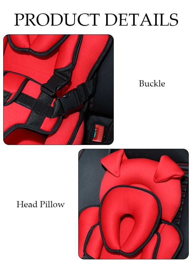 DUNISO Portable Child Car Safety Chair Safety Seat with Neck Pillow and Five-Point Belt for Kids  - Image 2