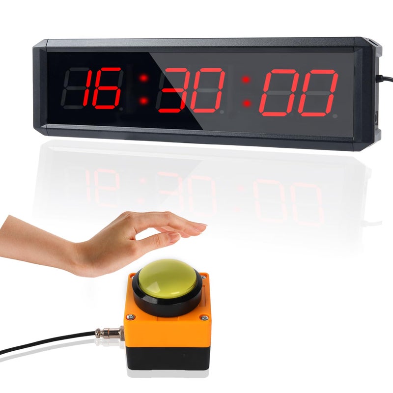 SMAHEAT Fitness Timer with Stopwatch Button Suitable for SchoolexamHome ExerciseGymGym SMAHEAT Electronic Fitness Timer 15 inch sixDigit Allred