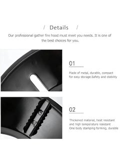 YourVendor YourVendor Gas Saver Burner Stand Gas Chula Burner Gas Saver Stand Jali Ring Fire Windproof Energy Saving Gas Chula Support Stand 4 Legs Supported For Indian Gas 07Mm Pack Of 4 Black Metal  - Image 5