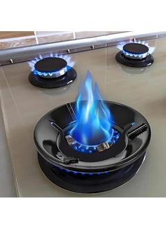YourVendor YourVendor Gas Saver Burner Stand Gas Chula Burner Gas Saver Stand Jali Ring Fire Windproof Energy Saving Gas Chula Support Stand 4 Legs Supported For Indian Gas 07Mm Pack Of 4 Black Metal  - Image 4