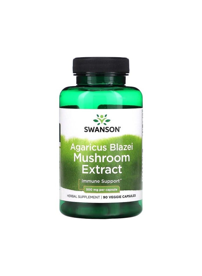 SWANSON Agaricus Blazei Mushroom Extract, 500 mg, 90 Veggie Caps 