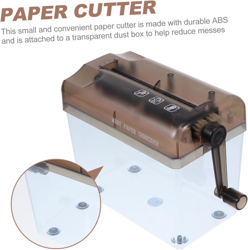 Mini Handheld Paper Shredder Machine for Documents Compact Manual Cutter Tool for Home and Office Use for Shredding Receipts Bills and Envelopes - Image 3