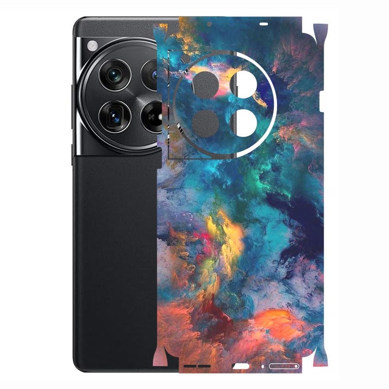 AtOdds - Full Body Back Screen Guard Protector Film - Lamination Wrap Skin Sticker for OnePlus 12 (5G) | Scratchproof Matte Finish (Design - Color Splash) - Image 1