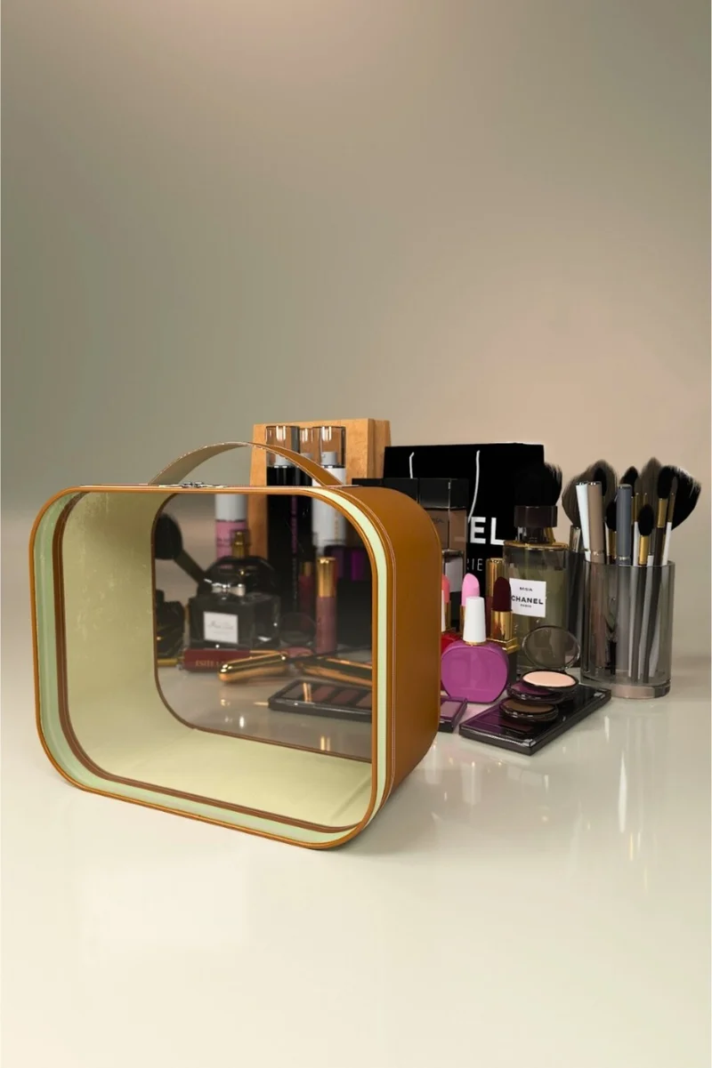 اكسيلايف Makeup Bag Transparent - Personal Care Bag Cosmetic Organizer