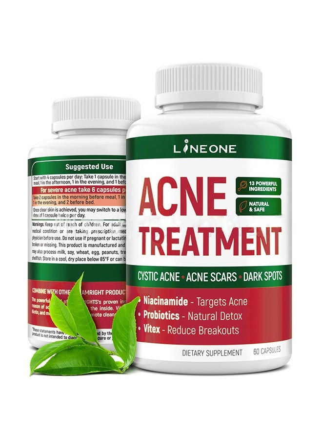 Acne natural acne treatment Vitamins B5+Zinc for Teens & Adults  - Image 1