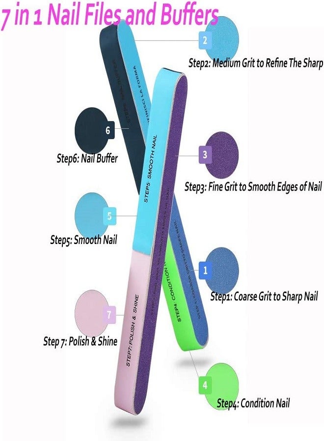 Nail Buffer 4 Surfaces Colored - Image 4