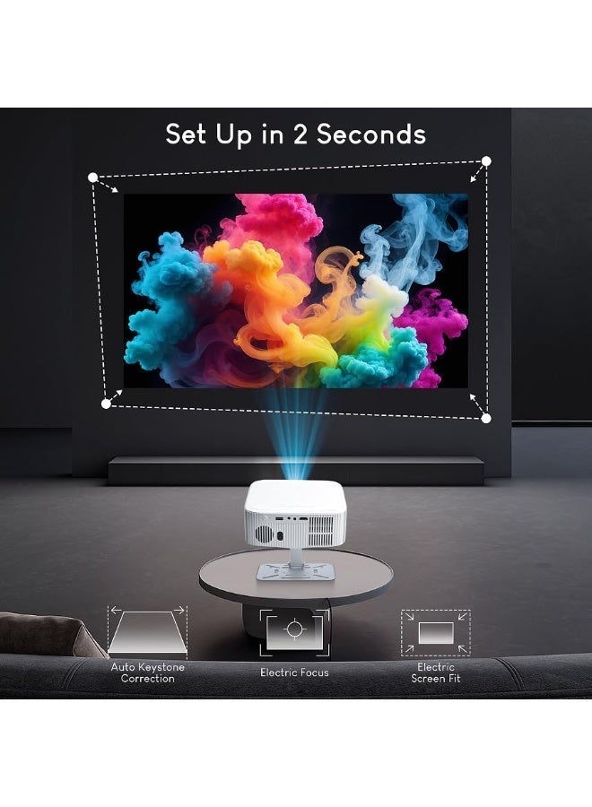Salange P92MAX 4K Smart Projector, 30000LM, Built-in Licensed Apps, Native 1080P, Auto Keystone, WiFi 2.4G&5G, Bluetooth 5.2, Compatible with Smartphones - Image 4