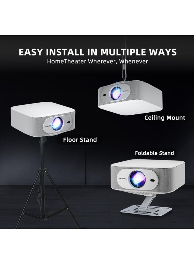 Salange P92MAX 4K Smart Projector, 30000LM, Built-in Licensed Apps, Native 1080P, Auto Keystone, WiFi 2.4G&5G, Bluetooth 5.2, Compatible with Smartphones - Image 2