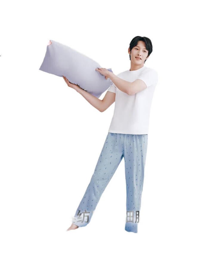 THREEGUN Men'S Cotton Plaid Comfortable Thin Casual Home Pants - Image 1