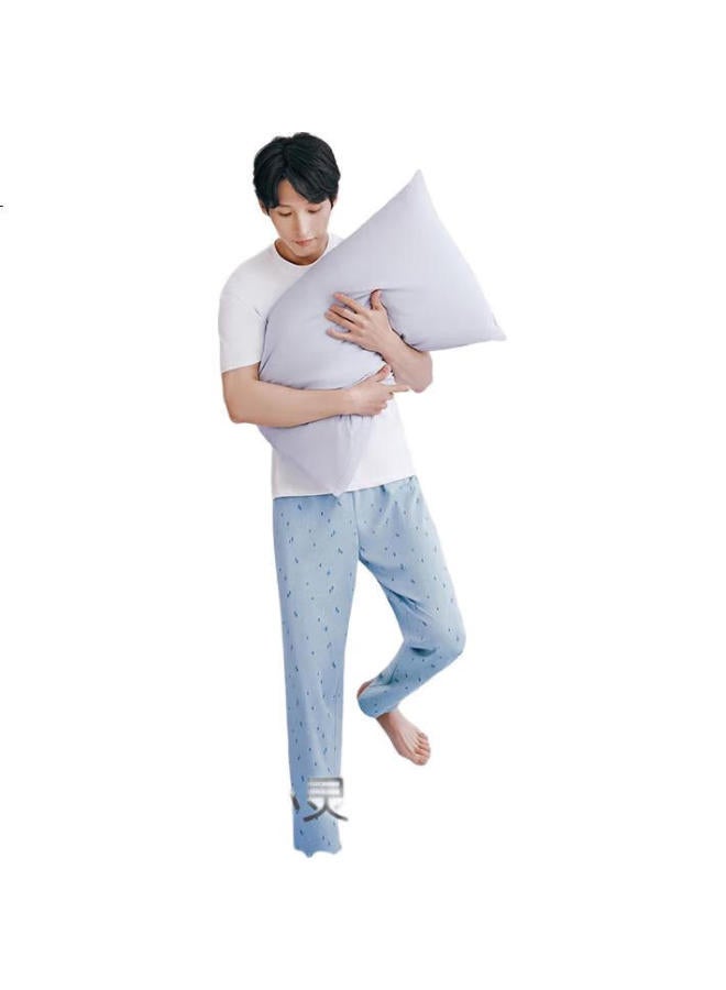 THREEGUN Men'S Cotton Plaid Comfortable Thin Casual Home Pants - Image 3