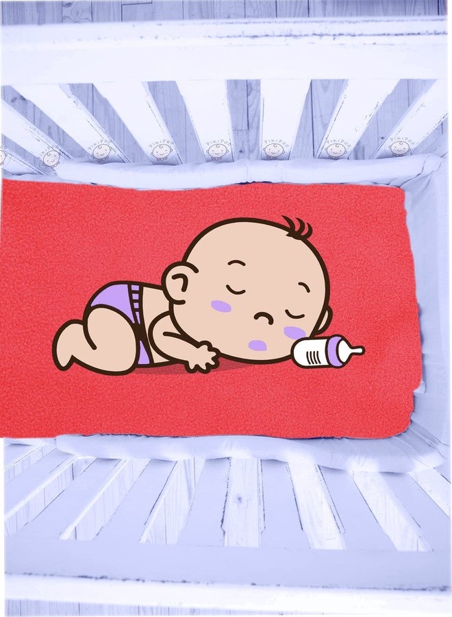 PIKIPOO High Absorbent Water Resistant Bed Protector Quickly Dry Washable Hygienic Baby Sheet Soft Breathable Smell Free Reusable Sheets for Babies Crib Matt (Medium (100 X 70 CM), Red) - Image 5