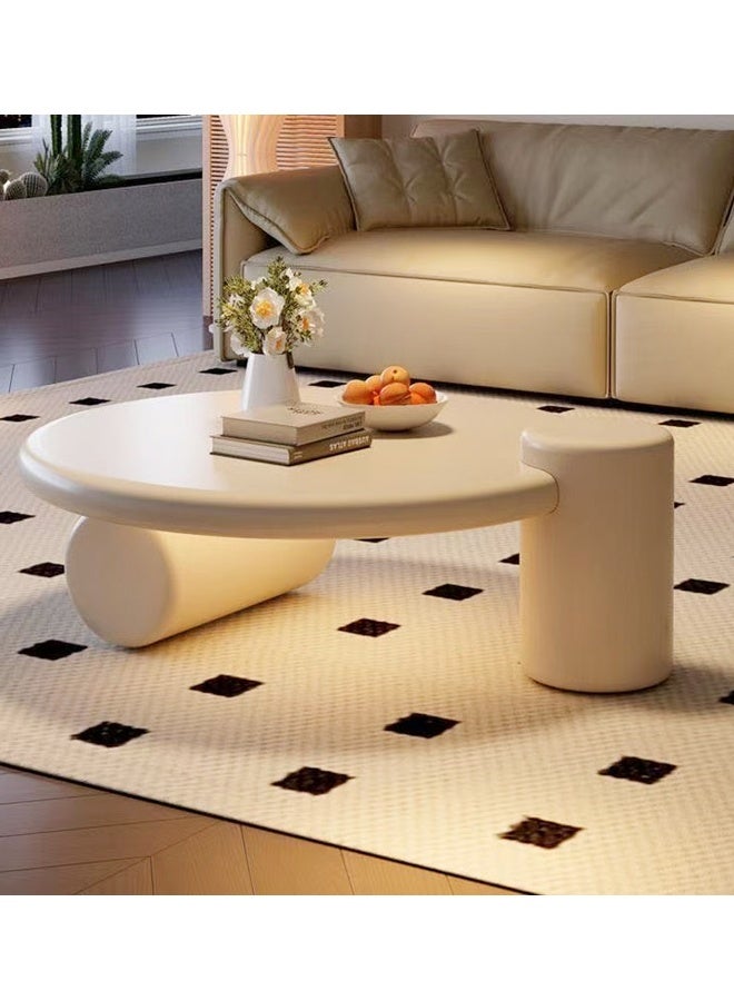 fashionhome Multipurpose Use Modern Design Lacquer Finish Coffee Table Luxury Style Ambient Lightening Center Table Premium Wood Built Serving Table for Living Room Home Office 90x33 cm - Image 2