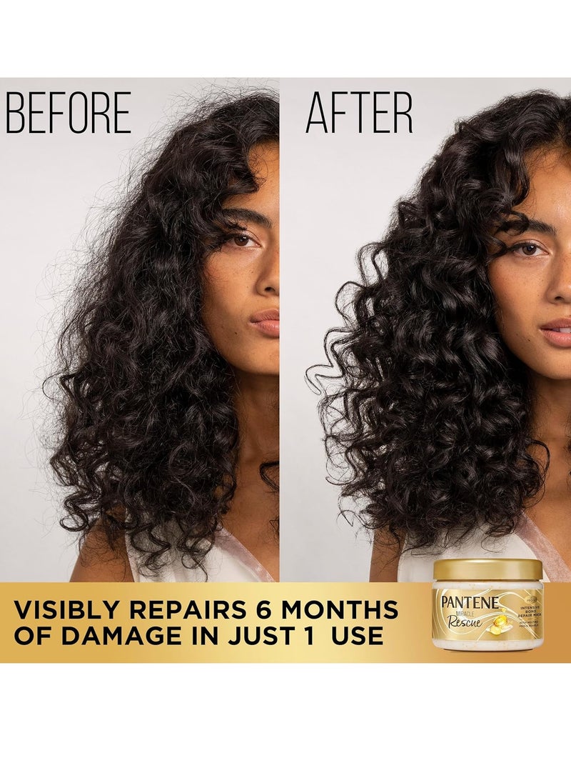 Pantene - Pantene Miracle Rescue Hair Mask, Intensive Bond Repair with Melting Pro-V Pearls, Melts Away Damage, Builds Bonds, Strengthens Against Damage, Deep Conditioning for Dry Damaged Hair, 10.1 fl oz - Image 1
