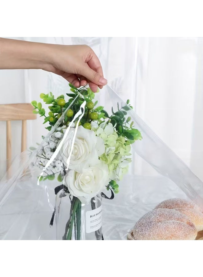 زيمي غطاء طاولة بلاستيكي شفاف شديد التحمل ذو حواف مخيطة، مقاوم للماء والزيوت والبقع، دائري (قطر 60 بوصة، 152 سم) - Image 5