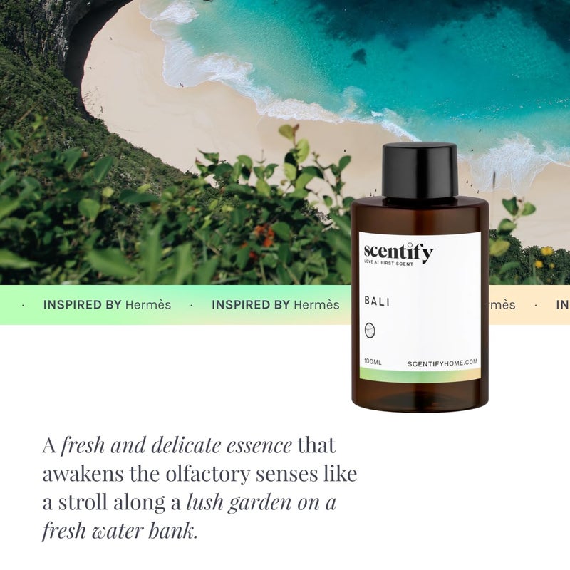 Scentify Bali Aroma Oil Refill Scent for Oil Diffusers - Lemon, Green, Amber, Musk, Woody Scents - Luxurious Relaxing Aromatherapy Diffuser Fragrance 100ml, 3.38 oz - Image 4