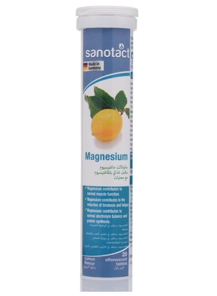 Sanotact Magnesium 375 mg 20 Lemon Effervescent Tablets