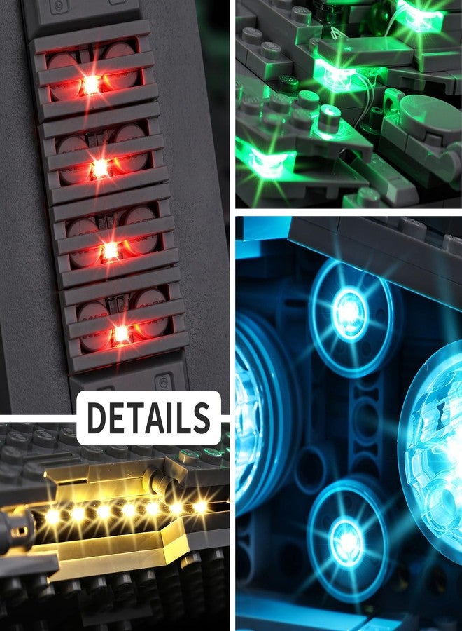 Kyglaring طقم إضاءة LED من Kyglaring متوافق مع مكعبات بناء مدمرة النجوم الإمبراطورية من ليغو 75394، ملحقات إضاءة مطورة لمجموعة نموذج 75394، مصابيح فقط (النموذج غير متضمن)، إصدار كلاسيكي - Image 4