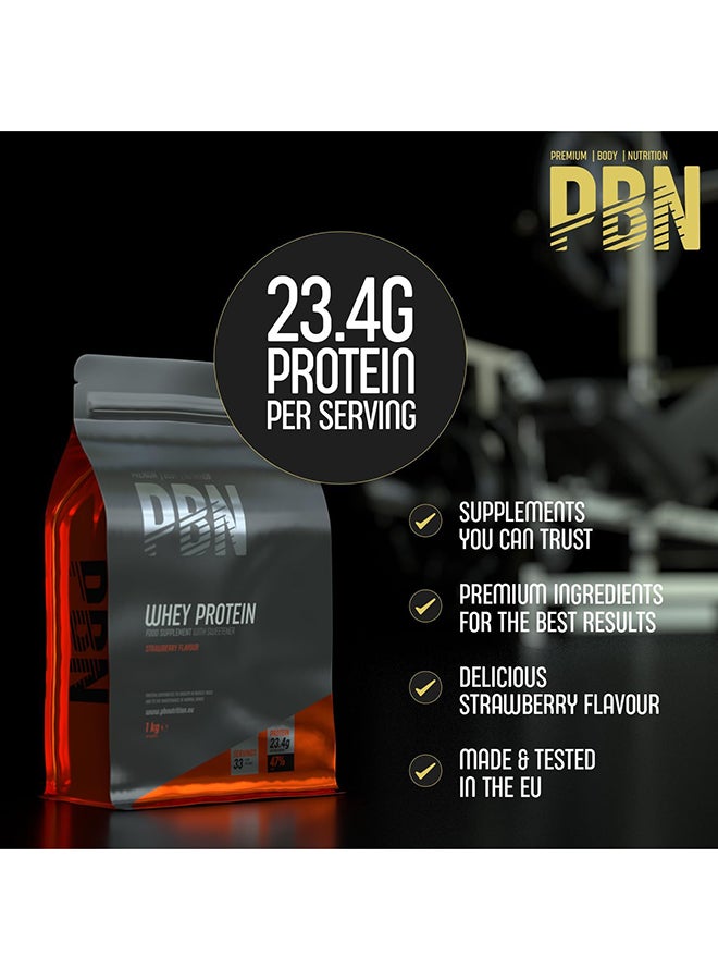Premium Body Nutrition Whey Protein 1kg Strawberry Pouch - Image 2