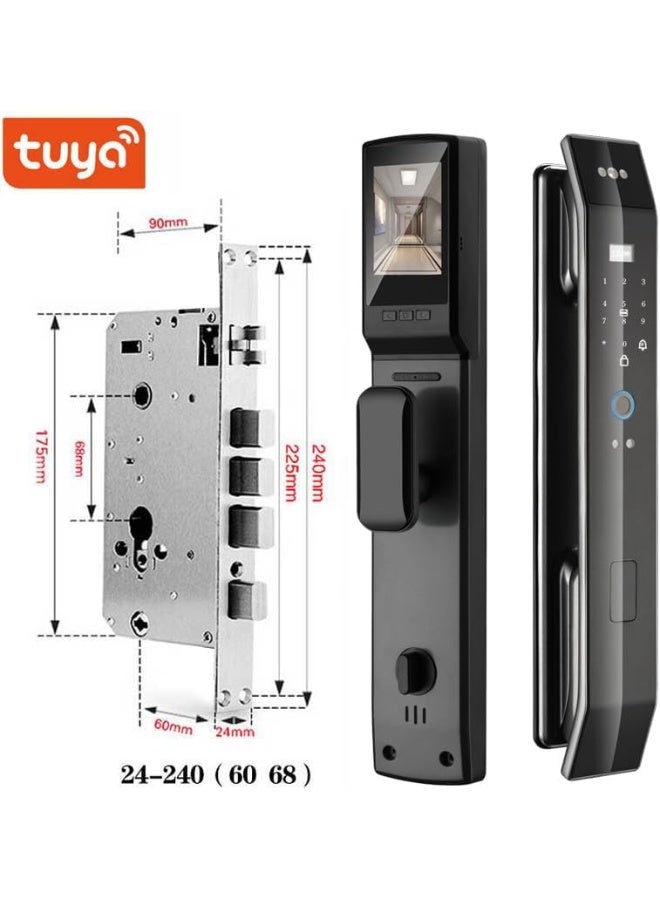 Tuya WiFi Smart Door Lock with Video Intercom, 3D Face Recognition, Fingerprint, RFID, PIN Code & App Remote Control – All-in-One Smart Security Lock - Image 2