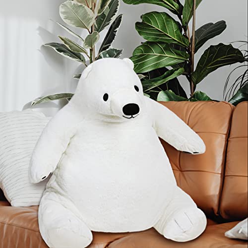 SNOWOLF Djungelskog Bear Giant Simulation Bear Toy 2024 Polar Bears Stuffed Animal Plush Doll Huge Cuddly Teddy Bear for Home Decoration Valentines Birthday Gift 315 in80 cm White - Image 5