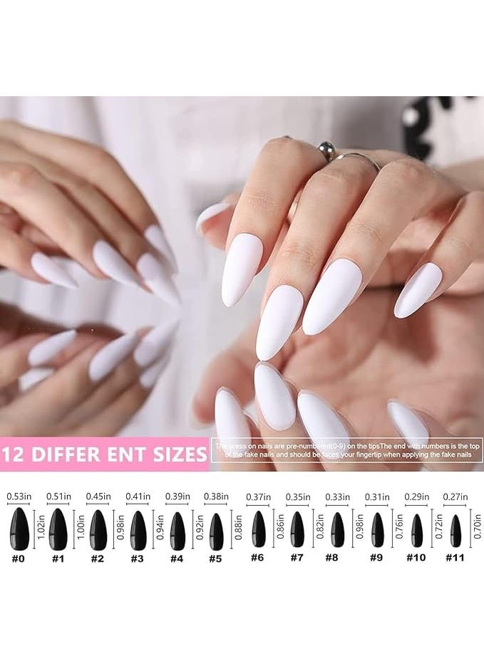 Shein Long Artificial Nails – 144 Pcs Set in 12 Colors, Easy to Wear & Apply - Image 2
