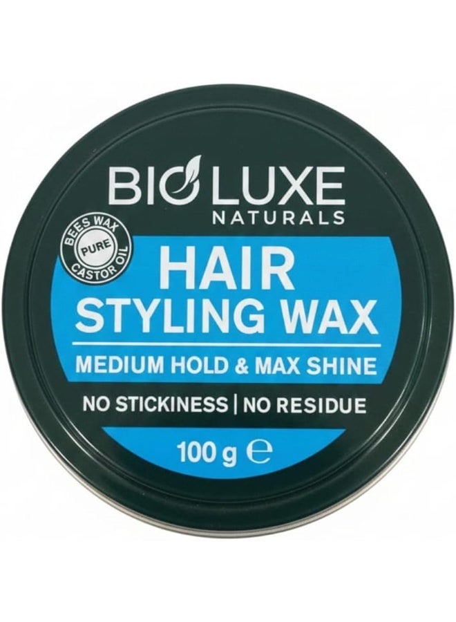 Bio Luxe NATURALS HAIR STYLING WAX MEDIUM HOLD & MAX SHINE 100g - Image 1