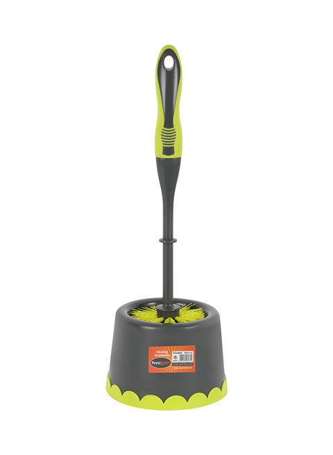 فرشاة مرحاض رويال فورد مع حامل - RF11189GR فرشاة مرحاض مدمجة وخفيفة الوزن مثالية لتنظيف المراحيض الهندية والغربية
