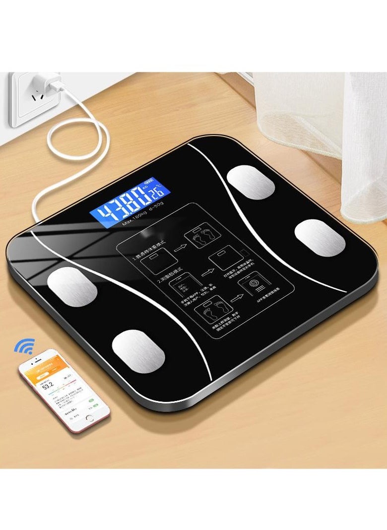 Generic - Body Digital Fat Scale, Usb Link Weight Scale, Body Composition Monitor, Health Analyzer, With Smartphone Application For Measuring Weight, Fat, Water, Etc. - Image 1
