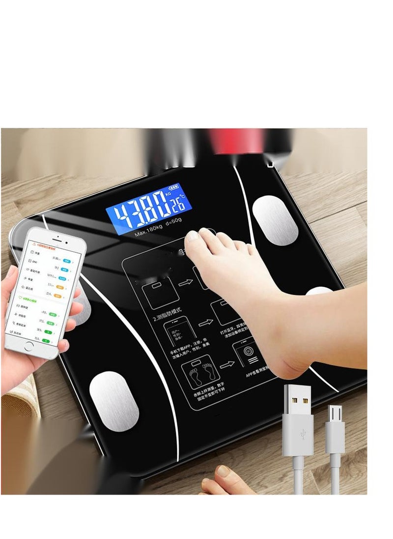 Generic - Body Digital Fat Scale, Usb Link Weight Scale, Body Composition Monitor, Health Analyzer, With Smartphone Application For Measuring Weight, Fat, Water, Etc. - Image 1