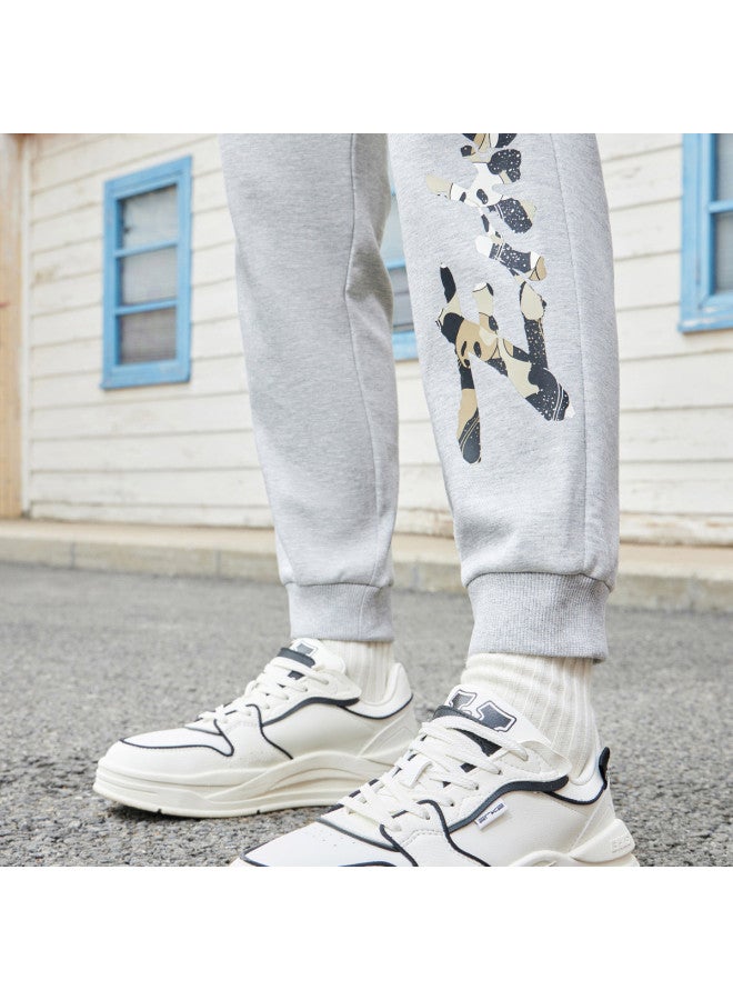 ERKE Men's Sports Pants With Cartoon Animal Prints, Fashionable Casual Knitted Trousers, Regular Style, Versatile - Image 5