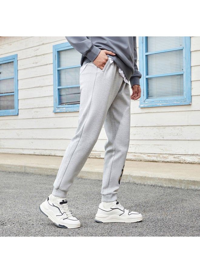 ERKE Men's Sports Pants With Cartoon Animal Prints, Fashionable Casual Knitted Trousers, Regular Style, Versatile - Image 3