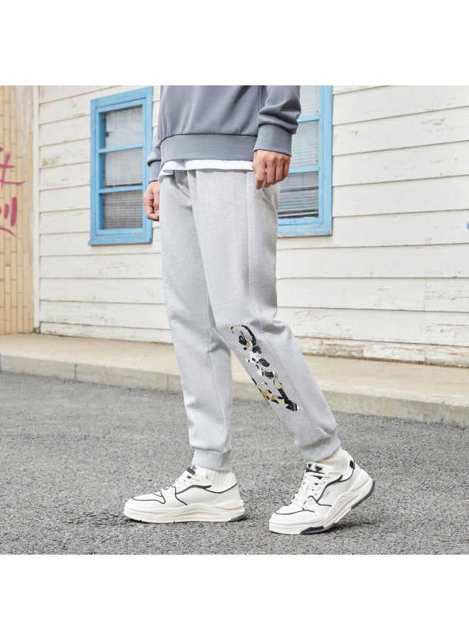 ERKE Men's Sports Pants With Cartoon Animal Prints, Fashionable Casual Knitted Trousers, Regular Style, Versatile - Image 4